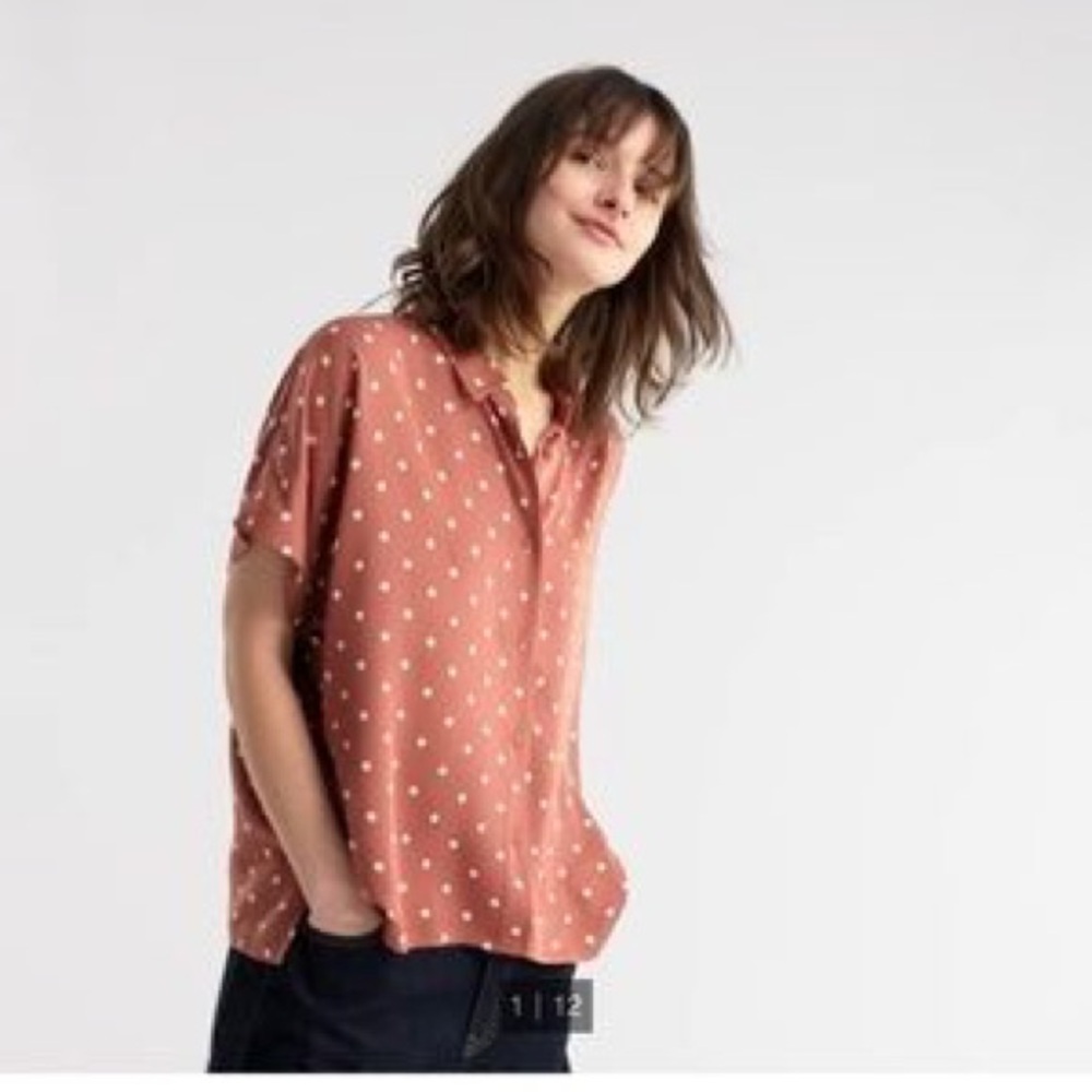 Boxy Short Sleeve Button Down